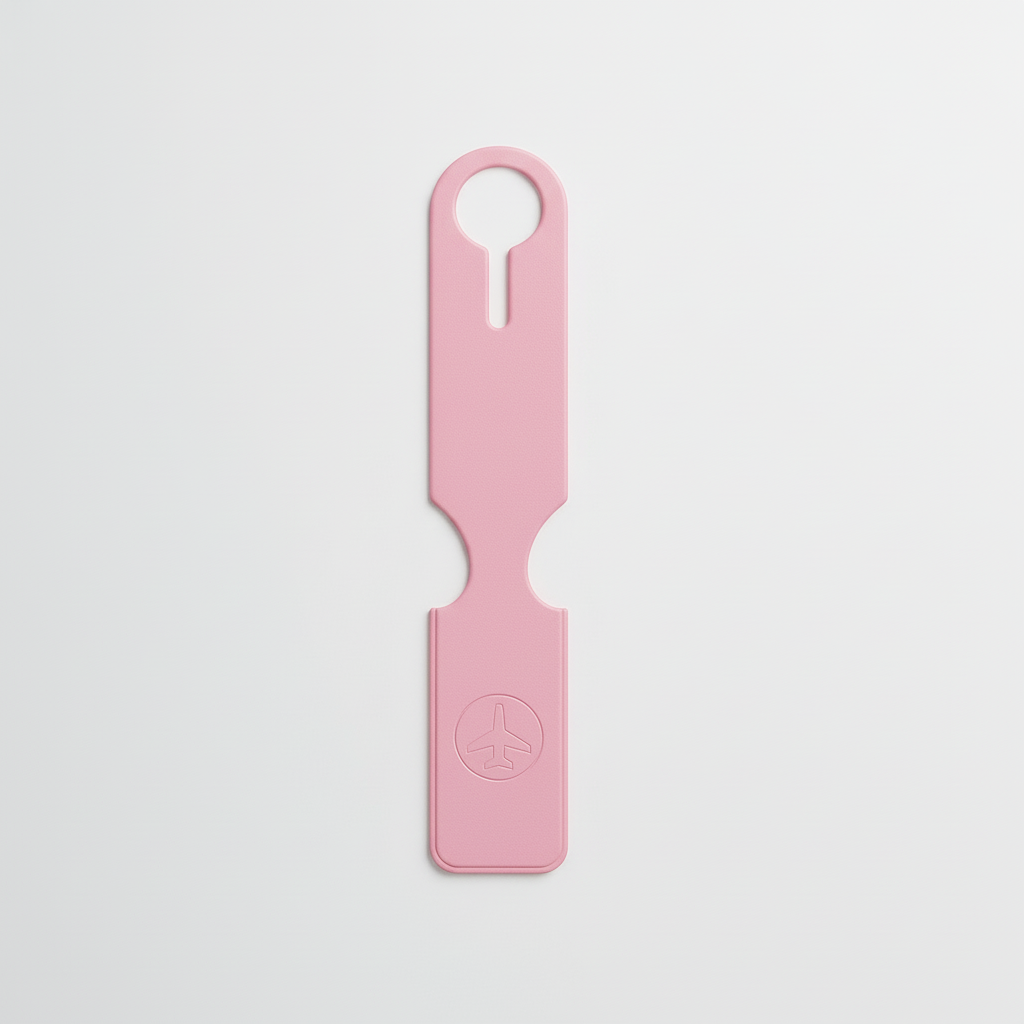 Pink Luggage Tag Top View